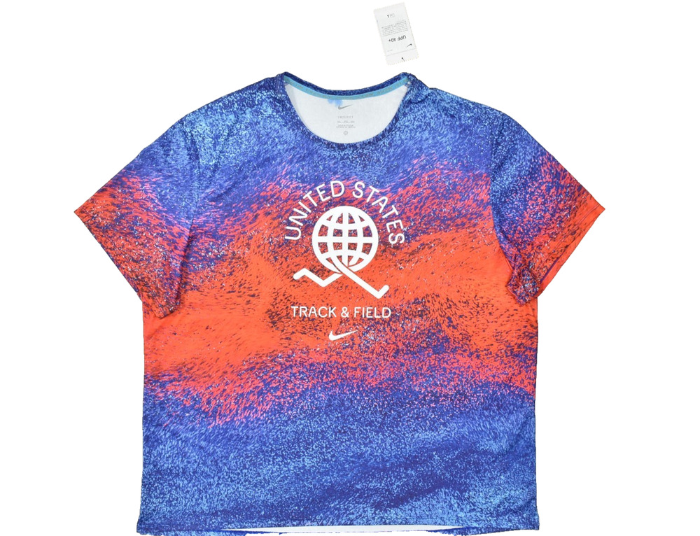 Nike Dri-FIT United States Track & Field Global Flag Graphic T-Shirt Men XXL NEW